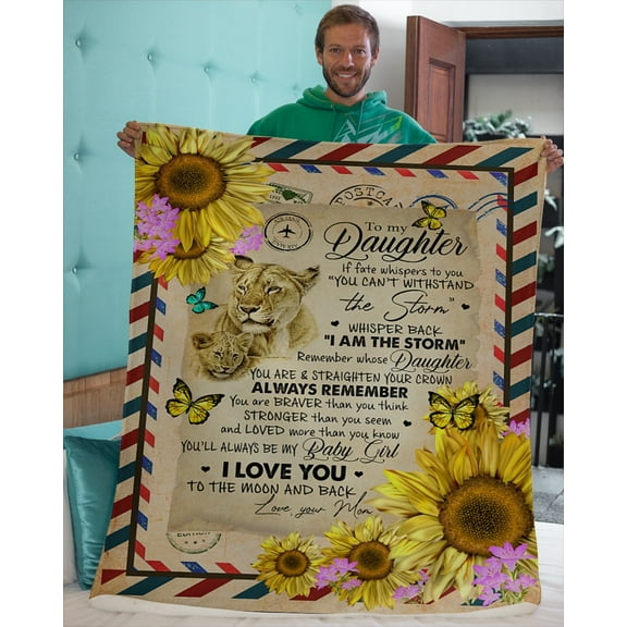 To My Daughter If Fate Whispers To You '' You Can't Withstand The Storm''Blanket Air Mail Daughter, 30x40in Fleece Blanket