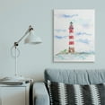 thumbnail image 2 of Stupell Industries Red Stripe Lighthouse Soft Coastal Landscape Canvas Wall Art, 30 x 40, Design by Melissa Hyatt LLC, 2 of 6