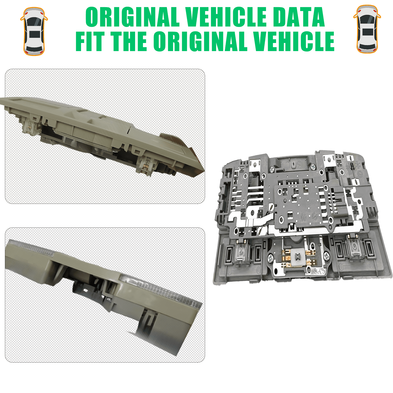 Overhead Console For Mazda 3 2010 2011 2012 2013, Map Reading Light With Sunroof Switch, OE:BBM6-69-970B-75 BBM669970B75, Interior Ceiling Roof Reading Dome-grey