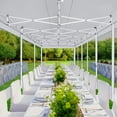 thumbnail image 5 of HOTEEL 10x30 Heavy Duty Canopy Tent, Pop up Canopies with Netting Screened ,Waterproof Ez up Canopy with Sidewalls, Outdoor Instant Party Tent for Backyard,White, 5 of 8