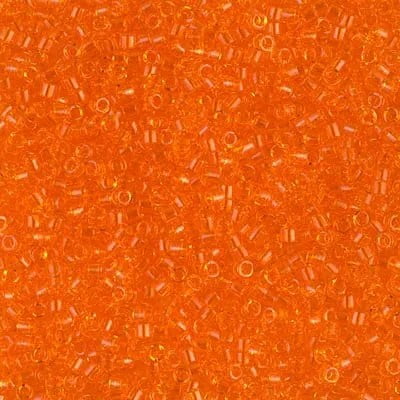 Miyuki Delica Seed Beads DB0703/DB703 11/0 Transparent Orange 7.2 Grams