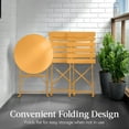 thumbnail image 6 of Best Choice Products 3-Piece Small Bistro Set, Folding Patio Furniture Set of 2 Chairs and Table - Marigold, 6 of 9