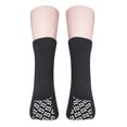 thumbnail image 4 of 2 Pairs Black Non Skid Hospital, Yoga, Pilates, Gripper Slipper Socks Men's or Women Size XL Ankle, 4 of 6