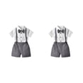 thumbnail image 4 of Qarigey Camisa con botones para niños, conjunto de pantalones en general, ropa con pajarita para niños, pantalones cortos Type19 NO19, 4 of 6