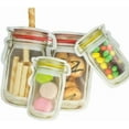 thumbnail image 5 of 10X Mason Jar Bottles Bags Reusable Food Saver Storage Bags Snacks Zipper Sealed, 5 of 6