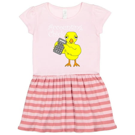 

Inktastic Accounting Chick White Text Gift Toddler Girl Dress