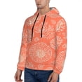 thumbnail image 3 of Rateoe Beautiful Corals Pattern Mens Hoodie, Pullover Hooded Sweatshirt, Kangaroo Pocket Hoodie Ideal for Daily Wear, Travel and Home-Medium, 3 of 7