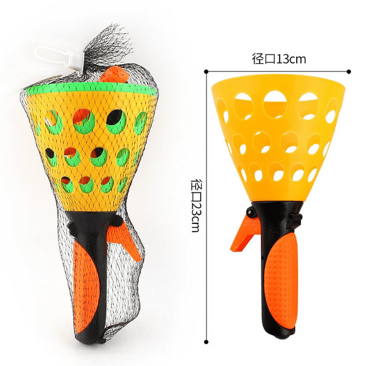 LNGOOR Outdoor Indoor Games Activities for Kids, Pop and Catch Ball Games with 4 Launcher Baskets and 6 Balls, Beach Christmas Party Toys Games for Kids Ages 4 5 6 Years Old Boys & Girls and Adults