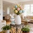 thumbnail image 5 of Easter Bunny Figurine, Resin Vase For Dried Flowers, Adorable Bunny-Shaped Home Decor With Sweater, Tabletop And Holiday Decoration, 5 of 7