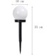 thumbnail image 2 of Solar Garden Light Solar Path Lights, LED Round Ball Globe Lamps, Outdoor Stake Light Lighting for Flower Fence, Lawn, Patio (Cool White 4 Pack), 2 of 5