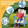 thumbnail image 2 of JUSTLET Kids Foldable Adirondack Chair, Lightweight HDPE Outdoor Chair, Weather-Resistant, Portable,Blue and White, 2 of 8