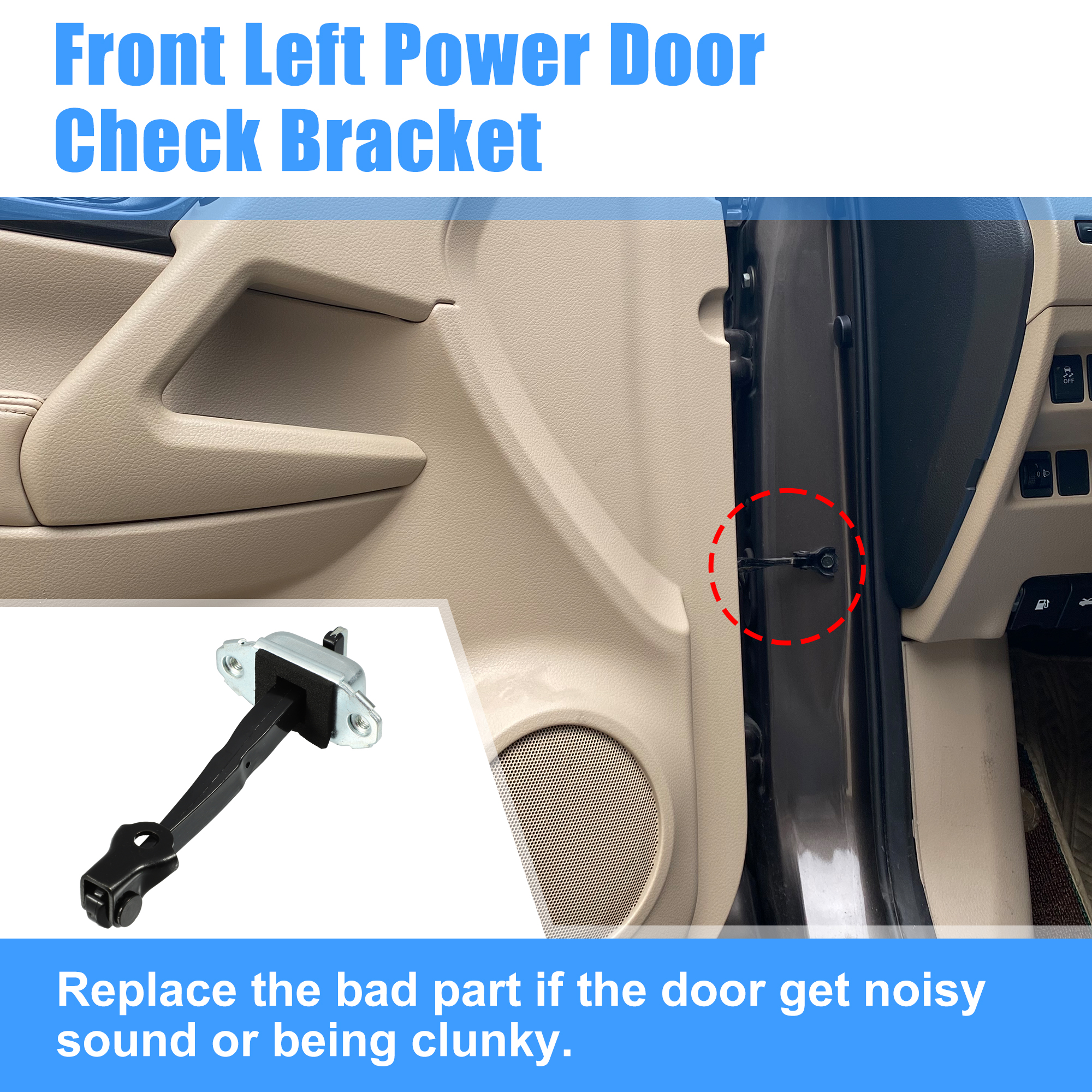 Unique Bargains Front Left Door Check Strap for Hyundai Elantra for 2007