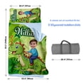 thumbnail image 4 of AOLOA Custom Toddler Nap Mat for Daycare, Boys Travel Sleeping Bag Kids Nap Mats with Pillow Blanket for Preschool Kindergarten, Personalized Name Easy Carry Nap Sack Dinosaur, 4 of 8