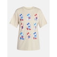 thumbnail image 5 of Mickey Mouse Women's Americana Graphic Tee with Short Sleeves, Sizes XXS-XXL, 5 of 5