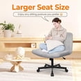 thumbnail image 3 of Zocalo Silla Ergonómica SIN Brazos con Asiento EXTRA Ancho (65cm) | Altura Ajustable 74-86cm, Respaldo Inclinable, 3 of 7