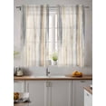 thumbnail image 2 of Beige Grey Curtains 45 Inch Length, Sheer Curtains for Bedroom Living Room Window Abstract Mottled Art Retro Modern Painting Rod Pocket Drapes Kitchen Curtains Small Half Window 52"x45" 2 Panels, 2 of 6