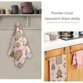 thumbnail image 3 of Pink Gingerbread Cookie Hand Towels 2 PCS, Merry Christmas Kitchen Towel Ultra Soft and Highly Absorbent,Decorative Fingertip Face Towel for Bathroom Hotel, 28.3"x 14.4", 3 of 6