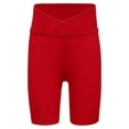 thumbnail image 3 of Doomiva Girls Athletic Swim Shorts Solid Color Shorts Sport Cheer Workout Running Red 130, 3 of 6