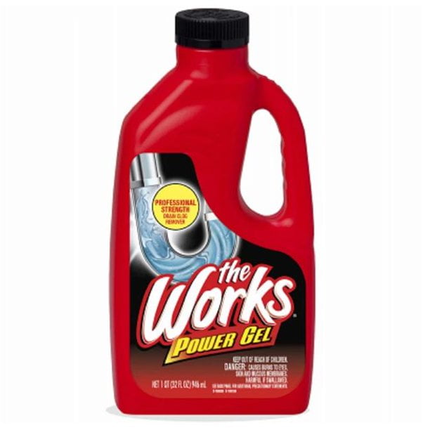 The Works Power Gel Drain Opener 32FL OZ