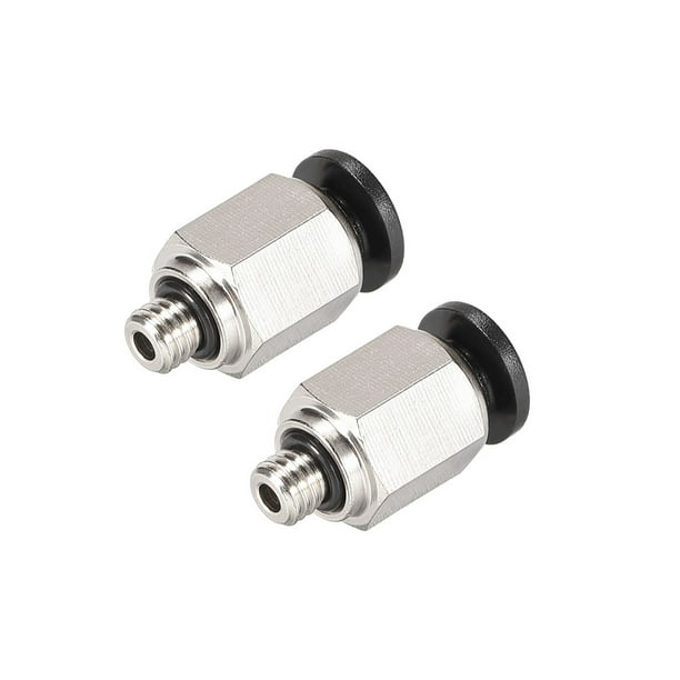 Straight Pneumatic Push to Quick Connect Fittings,M5 Male x 4mm Tube OD