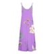 thumbnail image 5 of ICHUANYI Clearance Women's Summer Fashion Printed V-Neck Sleeveless Suspenders Pullover Dress(Purple, L) ICHUANYI WER2023081108908, 5 of 5