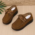 thumbnail image 5 of Willtoo Platform Shoes for Women Faux Suede Lace Up Casual Shoes Thick Sole Round Toe Sneakers, Non-Slip Comfortable Walking Footwear, 5 of 6