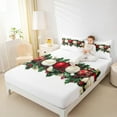 thumbnail image 4 of jejeloiu Holiday Lantern Full Size Sheets,Christmas Berry Bed Sheets,Happy New Year Sheet Sets For Men Women,Ultra Soft Home Decor,4-Piece, 4 of 7