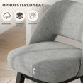thumbnail image 3 of EOP 26'' Swivel Counter Height Bar Stools Set of 6, Modern Upholstered Bar Stools with Curved Back and Solid Wood Legs, Bar Chairs for Kitchen Island Home Bar, Gray, 3 of 11