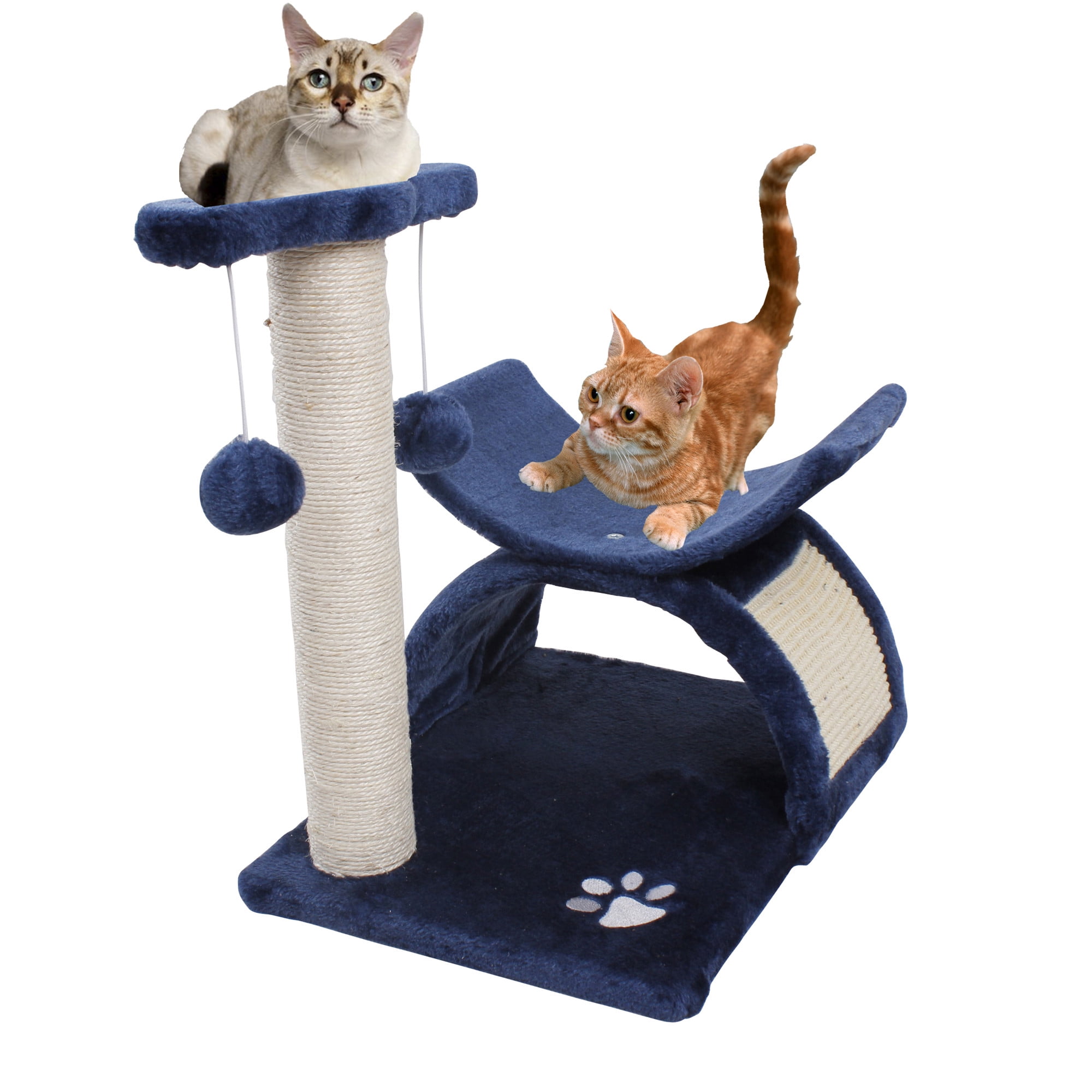 Andeworld Small Cat Tree Pet Condo Furniture Playhouse Navy Blue Andeworld Small Cat Tree Pet Condo Furniture Playhouse Navy Blue Total Height 17 7 Inch Com