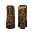 thumbnail image 5 of Unique Bargains Women's Platform Chunky High Heels Chelsea Boots Leopard (Size 7), 5 of 5