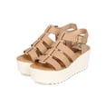 thumbnail image 5 of Soda EE61 Women Nubuck Open Toe Fisherman Platform Gladiator Sandal, 5 of 5