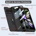 thumbnail image 6 of Leather Case Compatible Samsung Galaxy Z Fold 5 Stand Case with Card Slot & Screen Protector,360° Full Body Hinge Protection Leather Cover Wallet Case for Galaxy Z Fold 5 Phone Case 5G Men,Green, 6 of 7