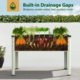 thumbnail image 5 of VEIKOUS 48''Lx23''Wx32''H Raised Garden Bed, Steel Planter Box W/Drainage and Detachable Liner, 7.5 Cu Ft Capacity, Cream White, 5 of 16