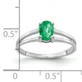 thumbnail image 2 of Primal Gold 14 Karat White Gold 6x4mm Oval Emerald Ring, 2 of 4