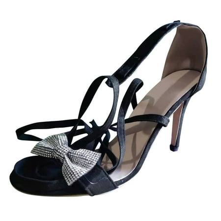 

autumn winter shoes Women Fashion Crystal Ankle Strap Thin Heels Sandals Casual Shoes