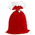 thumbnail image 6 of WEAVILUX Reusable Large Red Velvet Candy Bag Christmas Fabric Drawstring Sack for Presents, 6 of 8