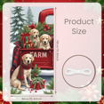 thumbnail image 2 of Farm Christmas Banner Golden Retriever Puppies Holiday Truck Decoration Festive Gift Display for Winter Celebration Home Party Decor, 2 of 9