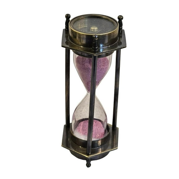Antique Brass Sand Timers Hourglass Sand Clock Inspired Glass for Home