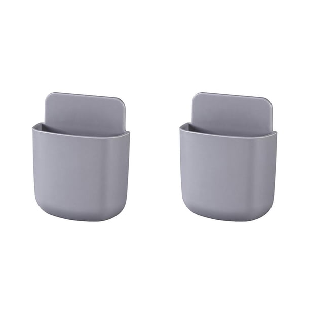 Bearachild Organizador de control remoto TV Aire acondicionado Almacenamiento de control remoto Estuche de soporte montado en la pared, tipo A, gris Un gris 2piezas Bearachild CBP148259