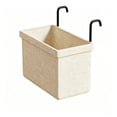 thumbnail image 3 of Hanging Laundry Basket Fabric Hamper Foldable Clothes Organizer with Metal Hook Wall Mounted Storage Basket for Bathroom Dorm Laundry Room Dirty Clothes Towel Household Organization, 3 of 7