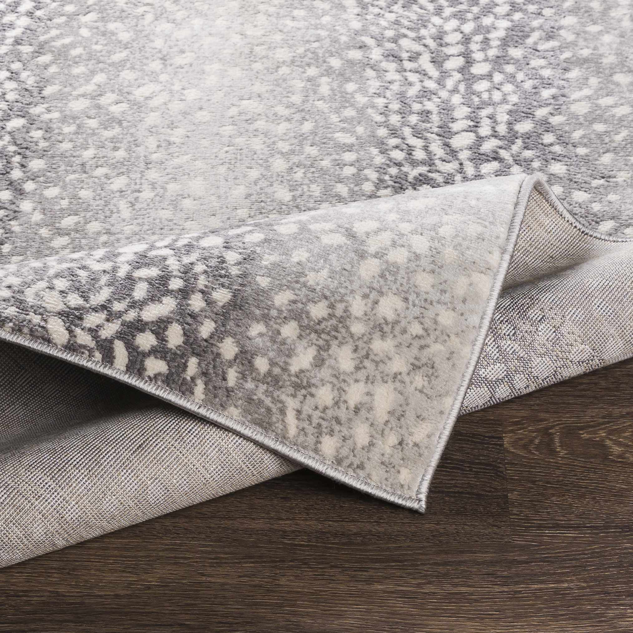BoutiqueRugs Hollingworth Thin Antelope Area Area Rug - Light Slate, Ivory, Medium Gray - 7'10" x 10'