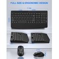 thumbnail image 3 of Combo de teclado y ratón inalámbricos EDJO ergonómico de tamaño completo, 3 of 6