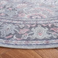 thumbnail image 4 of SAFAVIEH Serapi Amable Oriental Area Rug, Grey/Pink, 6'7" x 6'7" Round, 4 of 9