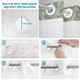 thumbnail image 4 of No Hook Shower Curtain, Dark Green Botanical Shower Curtains for Bathroom with See Through Top Window, Pastoral Elegant Spring Floral Waterproof & Washable Bath Curtain Stand Up Stall 36"x72", 4 of 9