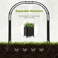 thumbnail image 5 of Spaco 6.6 Feet Arch Arbor Trellis with 2 Planter Boxes & Detachable PE-Coated Metal Tubes-Black, Wedding Arch for Party Decoration, 5 of 9