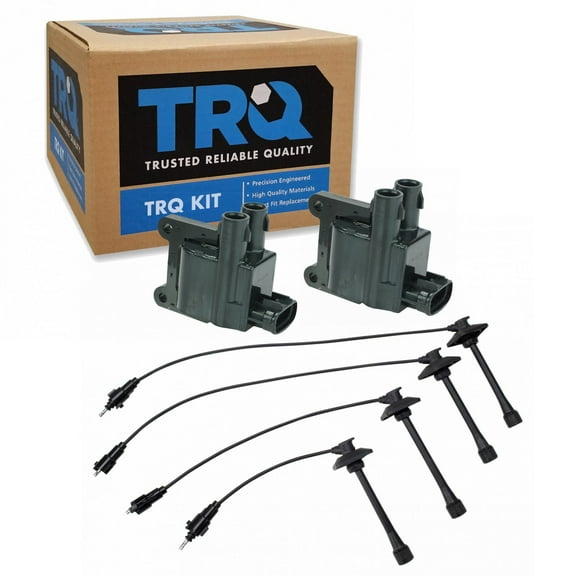 TRQ Engine Spark Plug Wire Kit & Ignition Coil Set for 98-00 Toyota Rav4 2.0L ICA60064