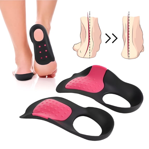 XIRQI Arch Support Insoles, Adjustable Height High Arch Support Inserts, Flat Feet Orthotic Insoles, Shock Absorbing Supports for Flat Feet, Suitable for All Kinds of Shoe Types