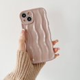 thumbnail image 2 of ORUYROP Designed for iPhone 13 Case,Water Ripple Pattern Curly Wave Frame Soft Cute Phone Cover for Men Women Girls, Pink, 2 of 7