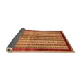 thumbnail image 2 of Ahgly Company Indoor Round Abstract Orange Modern Area Rugs, 4' Round, 2 of 4