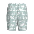 thumbnail image 2 of Lsque White Swan Mens Sleep Pajama Shorts,Short Pajama Pants, Cotton Ultra-Soft Knit-X-Large, 2 of 9